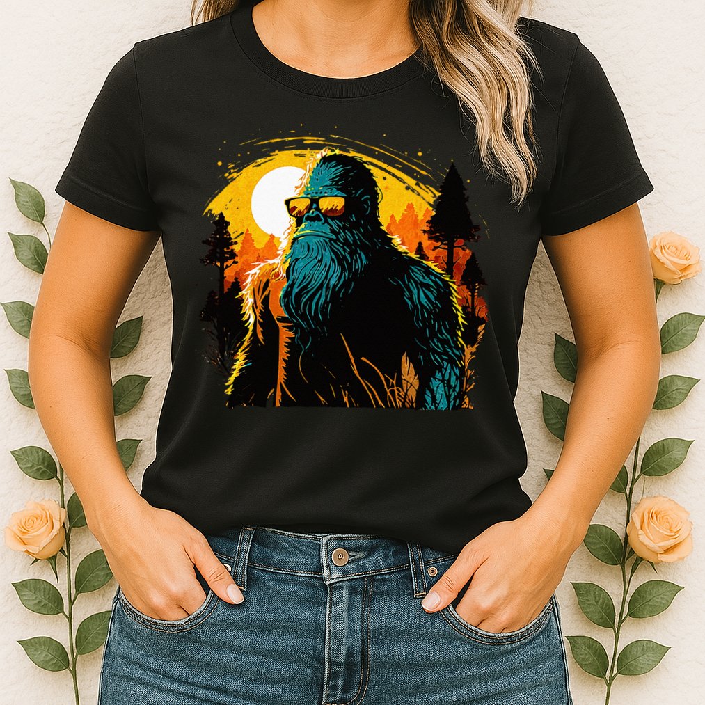 Bigfoot Sasquatch Cool Yeti Womens T-Shirt