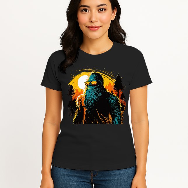 Bigfoot Sasquatch Cool Yeti Womens T-Shirt