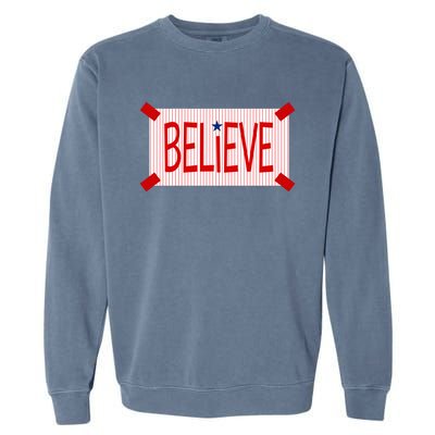 Believe Philadelphia Baseball Fan Garment-Dyed Sweatshirt