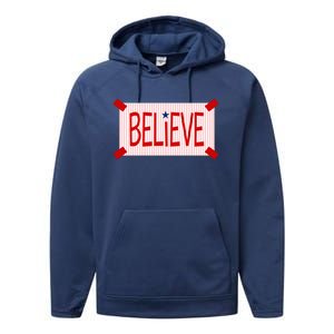 Believe Philadelphia Baseball Fan Performance Fleece Hoodie