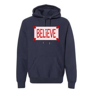 Believe Philadelphia Baseball Fan Premium Hoodie