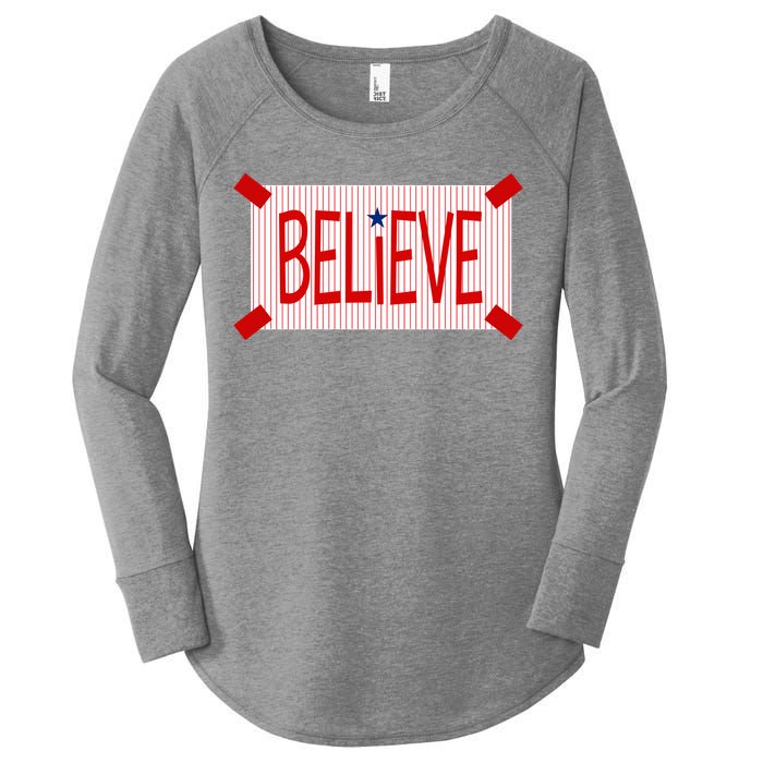 Believe Philadelphia Baseball Fan Women's Perfect Tri Tunic Long Sleeve Shirt