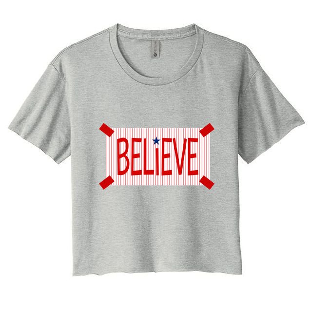 Believe Philadelphia Baseball Fan Crop Top