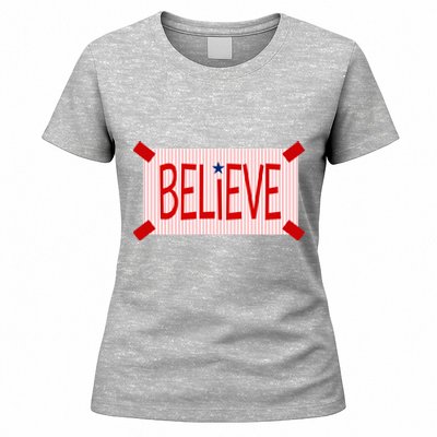 Believe Philadelphia Baseball Fan Women's T-Shirt