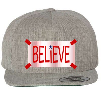 Believe Philadelphia Baseball Fan Wool Snapback Cap