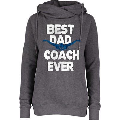 Best Swim Coach Dad Swimming Coach Father Gift Womens Funnel Neck Pullover Hood