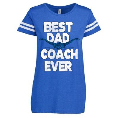 Best Swim Coach Dad Swimming Coach Father Gift Enza Ladies Jersey Football T-Shirt