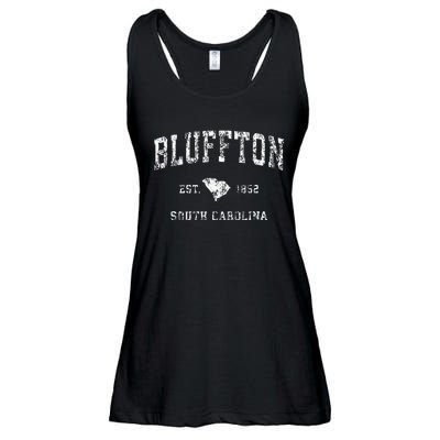 Bluffton South Carolina Sc Vintage Athletic Sports Ladies Essential Flowy Tank