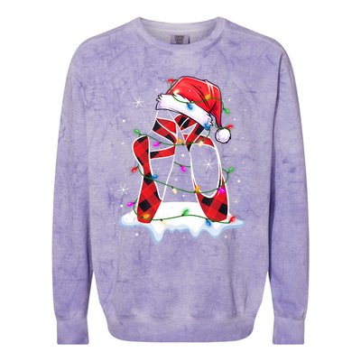 Ballet Shoes Christmas Lights Santa Ballerina Pajama Xmas Tank Top Colorblast Crewneck Sweatshirt