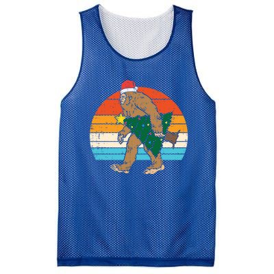 Bigfoot Sasquatch Christmas Tree Funny Xmas Pajamas Pjs Gift Mesh Reversible Basketball Jersey Tank