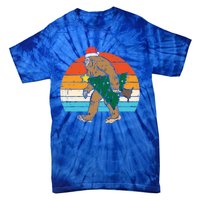 Bigfoot Sasquatch Christmas Tree Funny Xmas Pajamas Pjs Gift Tie-Dye T-Shirt