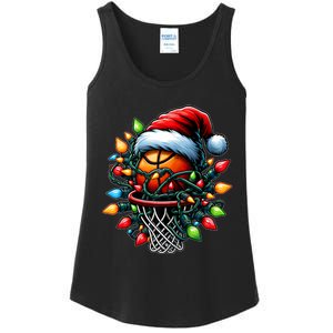 Basketball Streetball Christmas Hat Xmas Tank Top Ladies Essential Tank