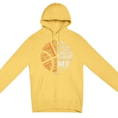 Basketball Sayings Christian Verse Graphic Premium Pullover Hoodie