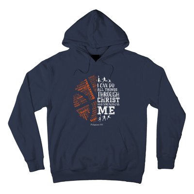 Basketball Sayings Christian Verse Graphic Hoodie