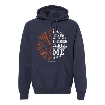 Basketball Sayings Christian Verse Graphic Premium Hoodie