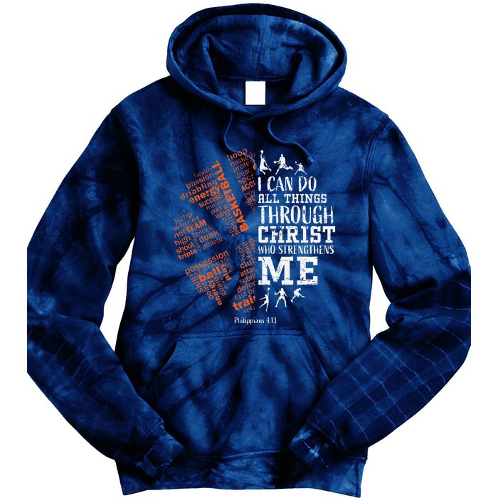 Basketball Sayings Christian Verse Graphic Tie Dye Hoodie