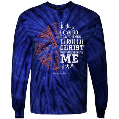 Basketball Sayings Christian Verse Graphic Tie-Dye Long Sleeve Shirt