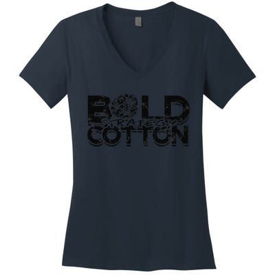 Bold Strategy Cotton Board Game Women's V-Neck T-Shirt