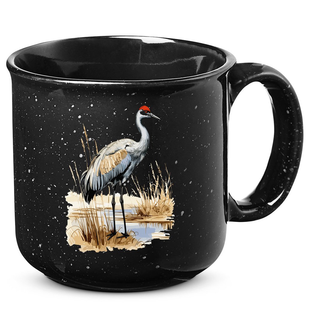 birding sandhill crane nebraska Sandhill cranes 15oz Campfire Ceramic Mug