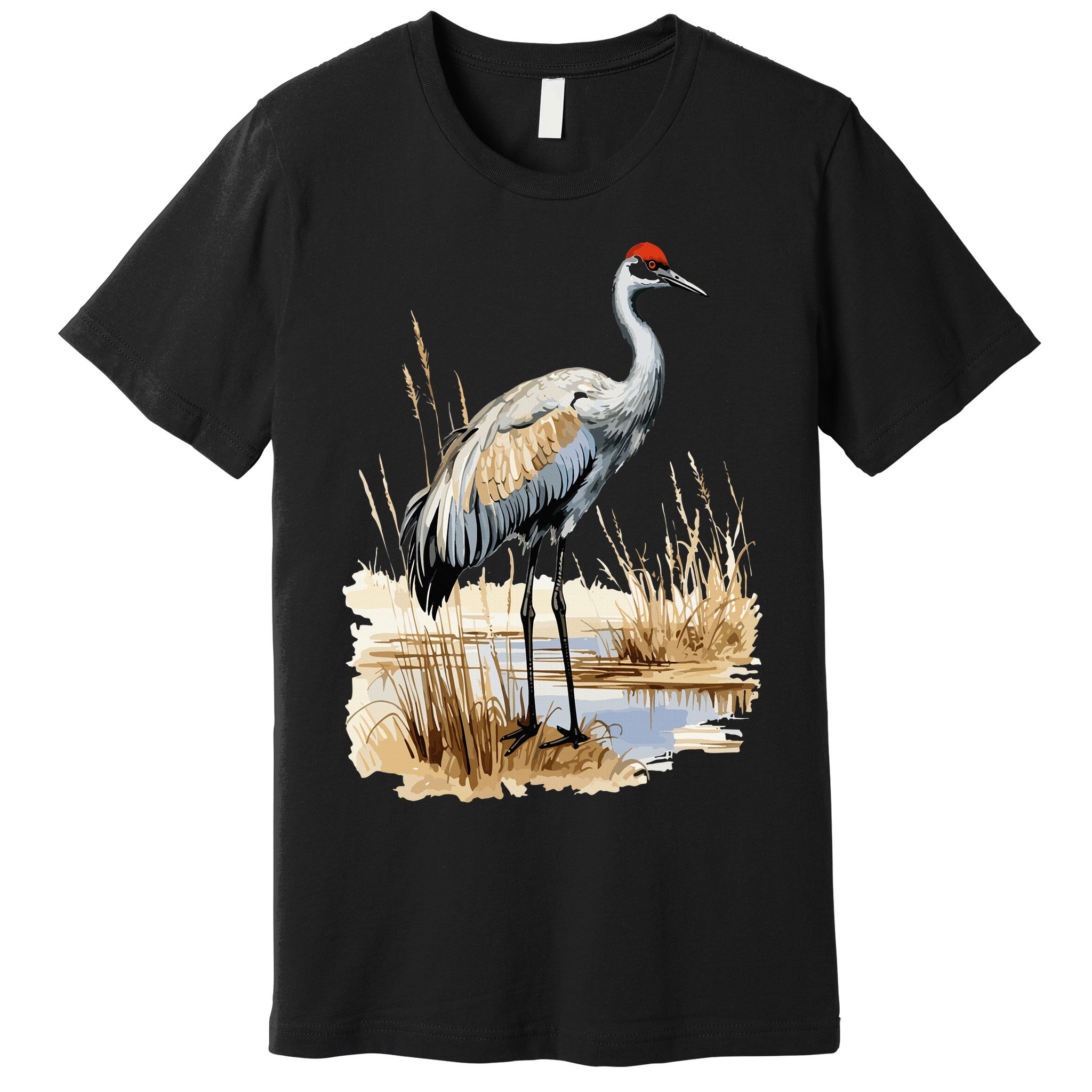 birding sandhill crane nebraska Sandhill cranes Premium T-Shirt