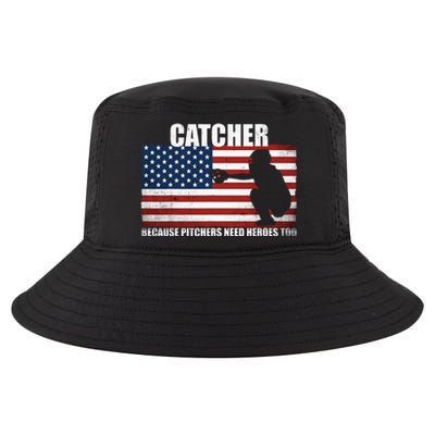 Baseball Softball Catcher Because Pitchers Need Heros Too Cool Comfort Performance Bucket Hat