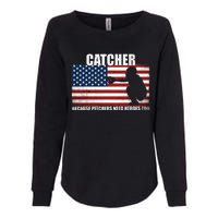 Baseball Softball Catcher Because Pitchers Need Heros Too Womens California Wash Sweatshirt