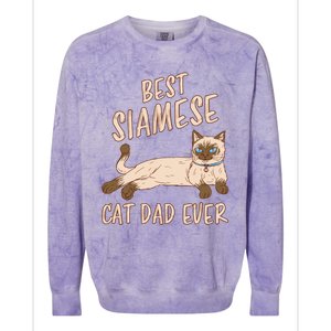 Best Siamese Cat Dad Ever Father Cats Dad Cat Siamese Great Gift Colorblast Crewneck Sweatshirt