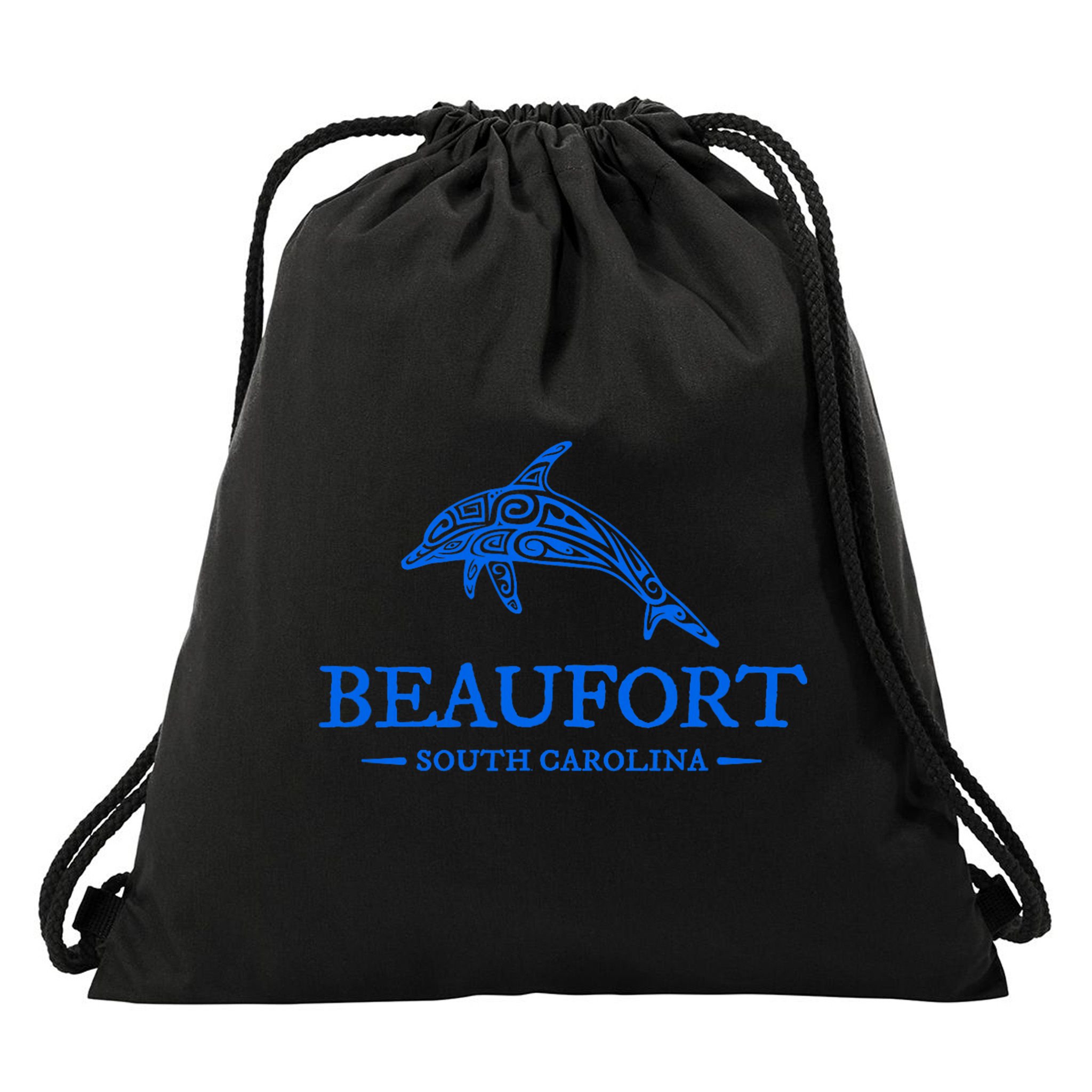 Beaufort South Carolina Dolphin Drawstring Bag