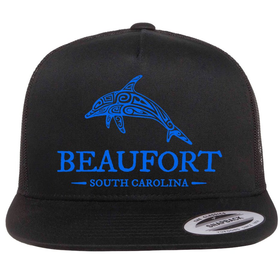 Beaufort South Carolina Dolphin Flat Bill Trucker Hat