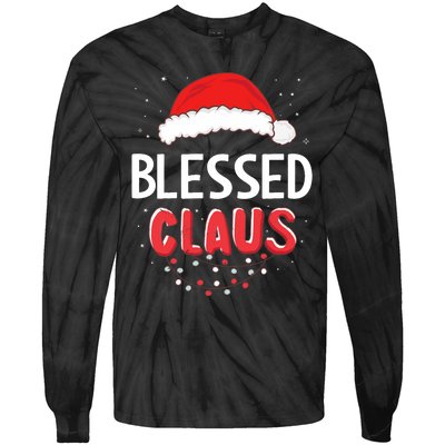 Blessed Santa Claus Christmas Matching Costume Tie-Dye Long Sleeve Shirt