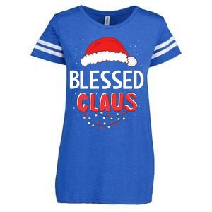 Blessed Santa Claus Christmas Matching Costume Enza Ladies Jersey Football T-Shirt