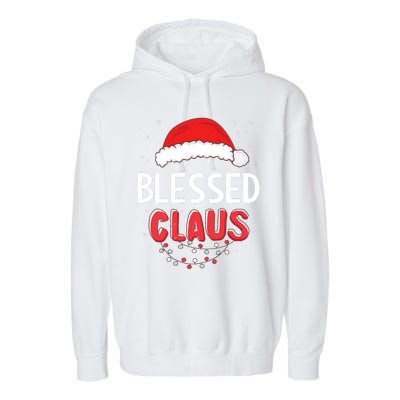 Blessed Santa Claus Christmas Matching Costume Garment-Dyed Fleece Hoodie