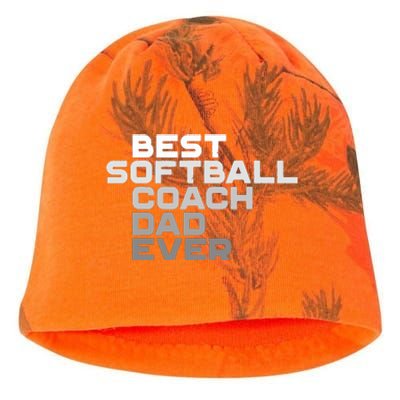 Best Softball Coach Dad Ever Football Coach Kati - Camo Knit Beanie