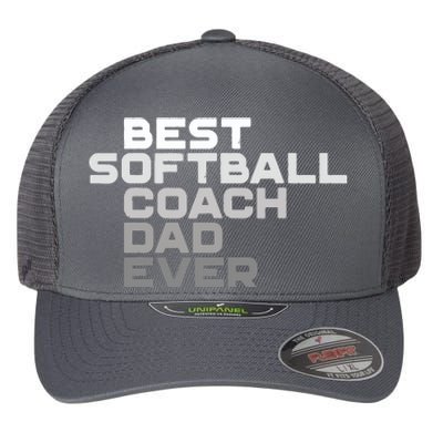 Best Softball Coach Dad Ever Football Coach Flexfit Unipanel Trucker Cap