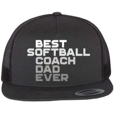 Best Softball Coach Dad Ever Football Coach Flat Bill Trucker Hat