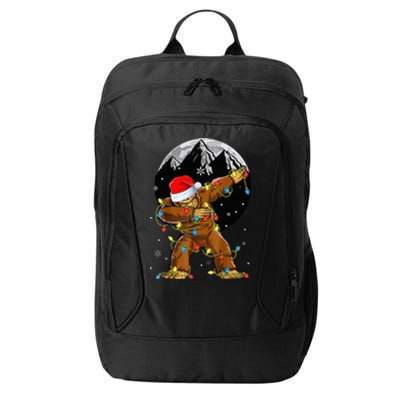 Bigfoot Santa Christmas Tree Lights Xmas Sasquatch City Backpack