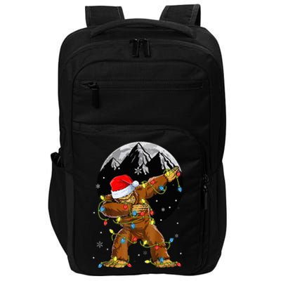 Bigfoot Santa Christmas Tree Lights Xmas Sasquatch Impact Tech Backpack