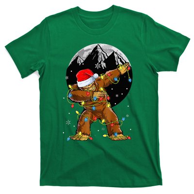 Bigfoot Santa Christmas Tree Lights Xmas Sasquatch T-Shirt