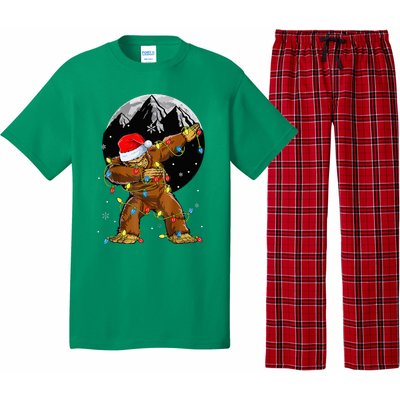 Bigfoot Santa Christmas Tree Lights Xmas Sasquatch Pajama Set