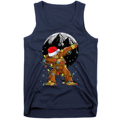 Bigfoot Santa Christmas Tree Lights Xmas Sasquatch Tank Top