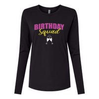 Birthday Squad Champagne Toast Womens Cotton Relaxed Long Sleeve T-Shirt