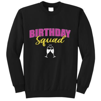 Birthday Squad Champagne Toast Sweatshirt