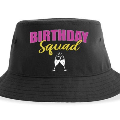 Birthday Squad Champagne Toast Sustainable Bucket Hat