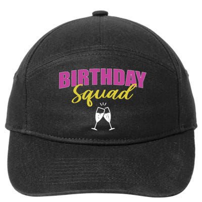 Birthday Squad Champagne Toast 7-Panel Snapback Hat