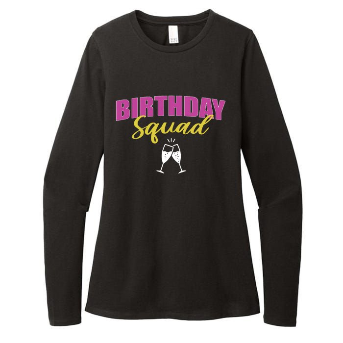 Birthday Squad Champagne Toast Womens CVC Long Sleeve Shirt