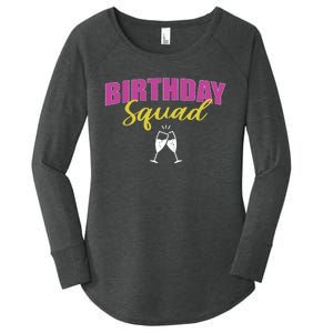 Birthday Squad Champagne Toast Women's Perfect Tri Tunic Long Sleeve Shirt