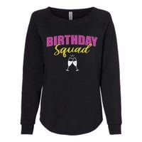 Birthday Squad Champagne Toast Womens California Wash Sweatshirt