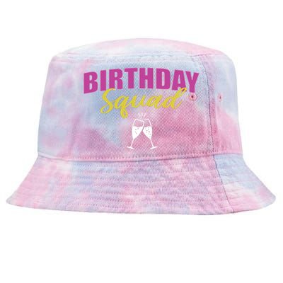 Birthday Squad Champagne Toast Tie-Dyed Bucket Hat