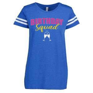 Birthday Squad Champagne Toast Enza Ladies Jersey Football T-Shirt