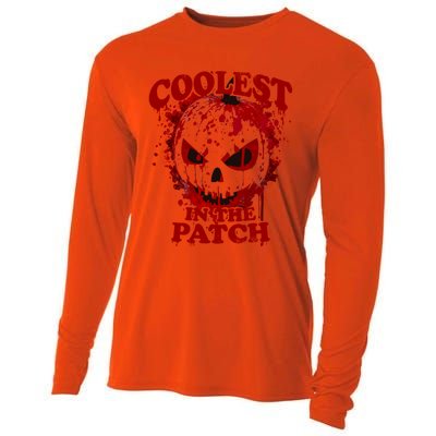 Blood Splatter Coolest Pumpkin In The Patch Bloody Halloween Meaningful Gift Cooling Performance Long Sleeve Crew